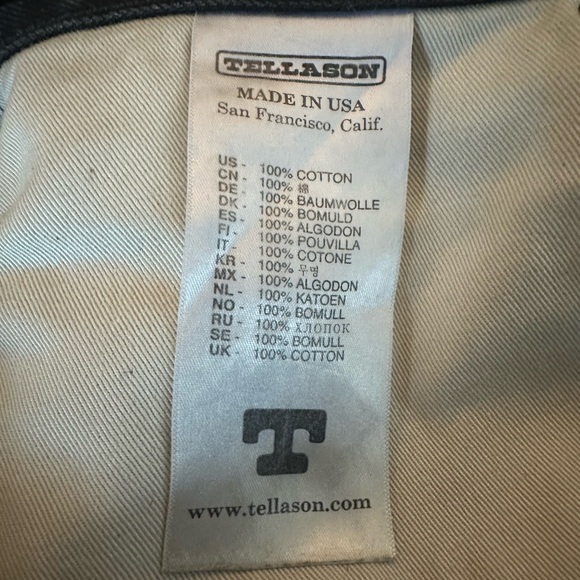 TELLASON LADBROKE GROVE SLIM TAPERED 13.5 OZ. JEANS - Picture 5 of 6